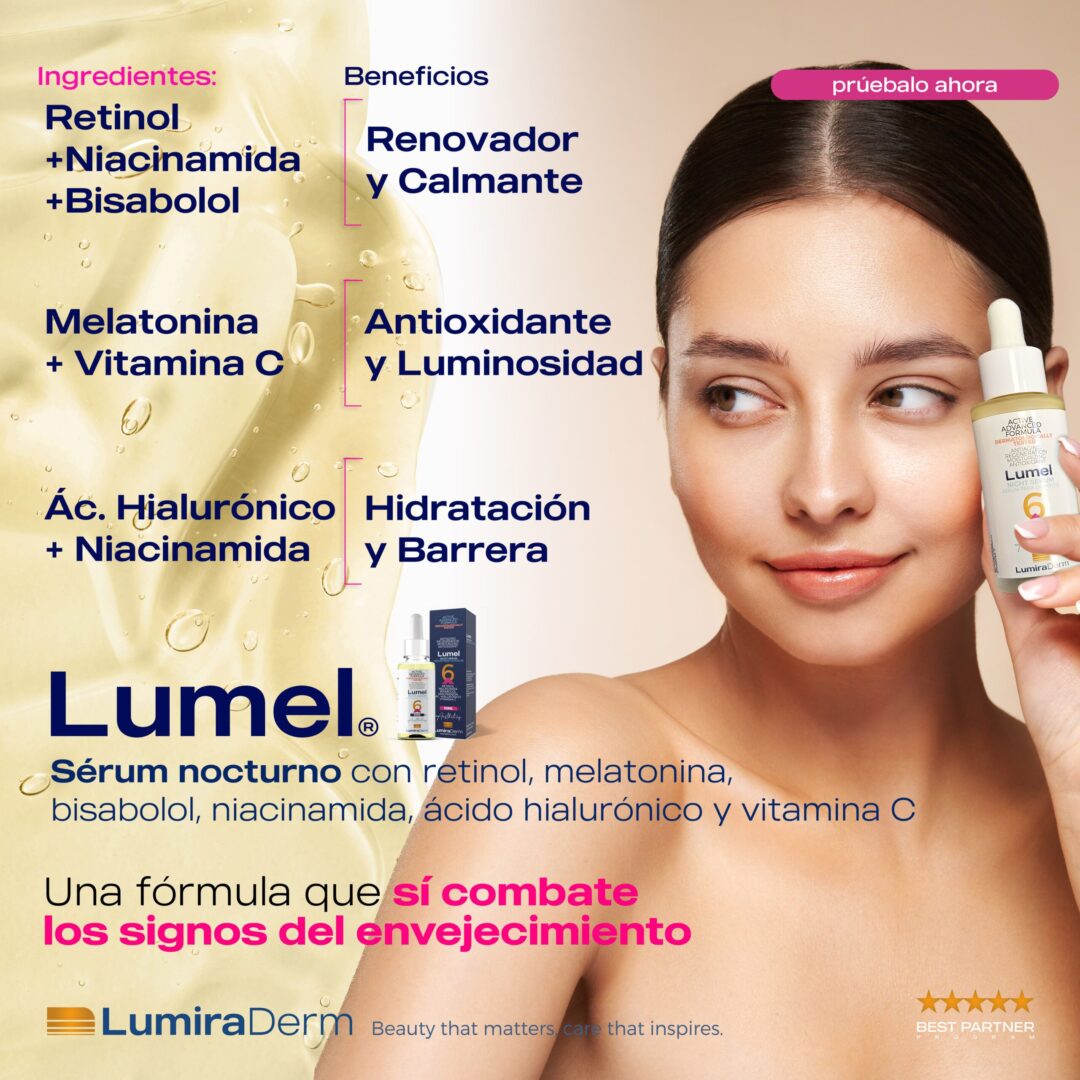 Lumel es el sérum de retinol, vitamina c y 4 ingredientes más